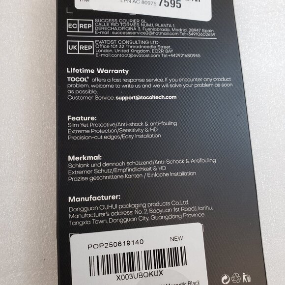 Tocol Magnetic Shockproof Case For Samsung Galaxy S22 Ultra Black Frosted Matte - Picture 3 of 7